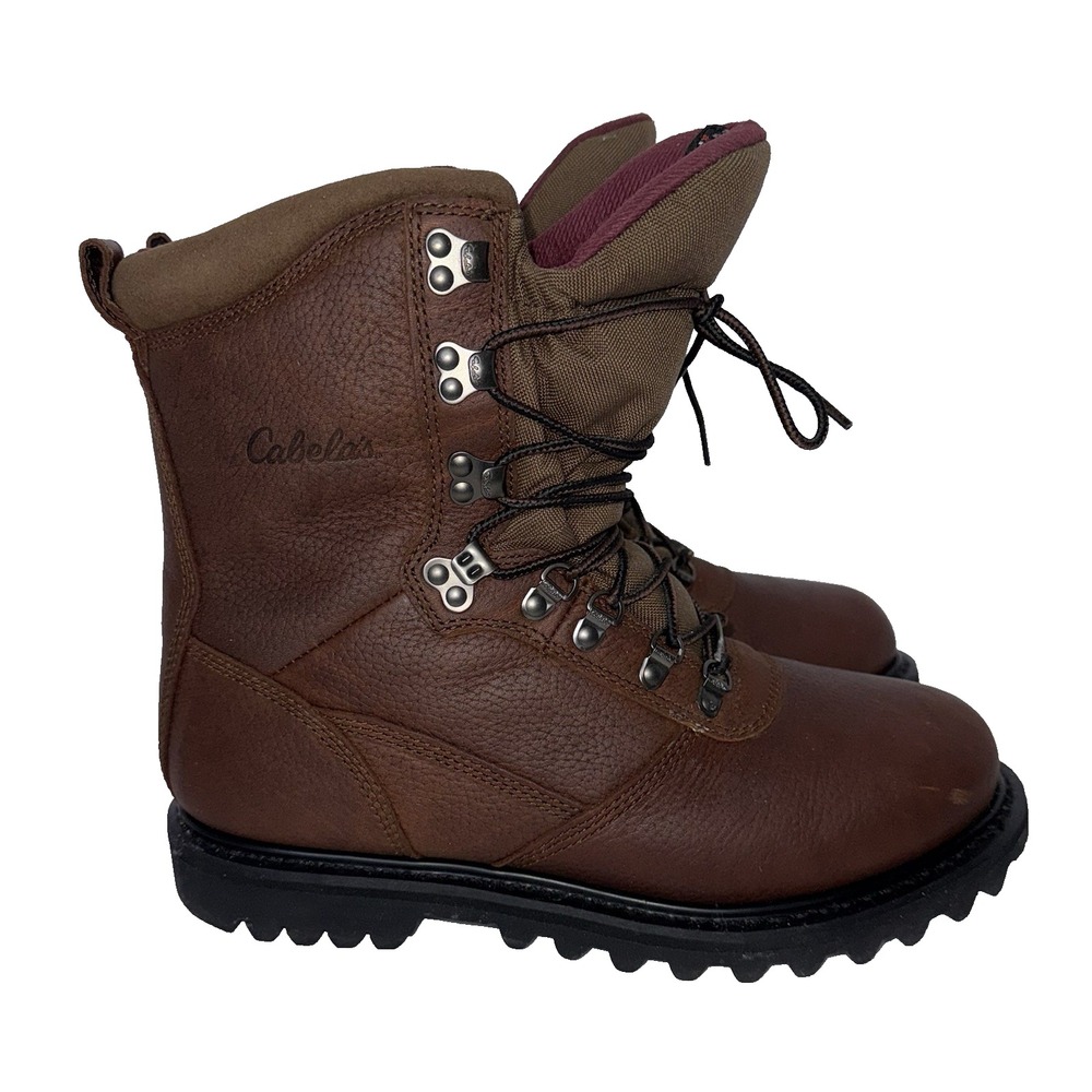 Cabela's Men's Iron Ridge 800 Gram Hunting Boots Gorpcore Grunge Sz 10.5 D Trail